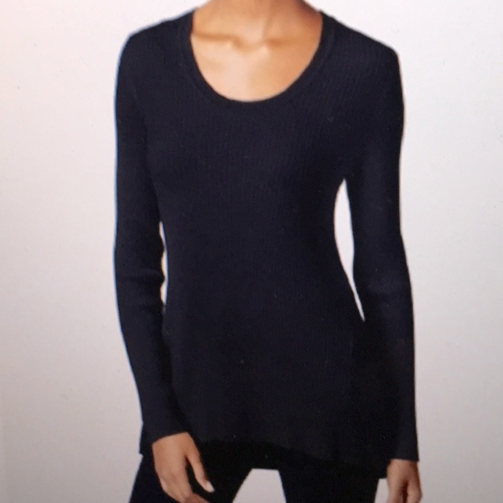 Style & Co. Long-Sleeve Purple Scoop-Neck Sweater Top